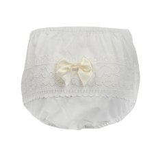 FP30-LEM: White/Lemon Frilly Pant (0-18 Months)